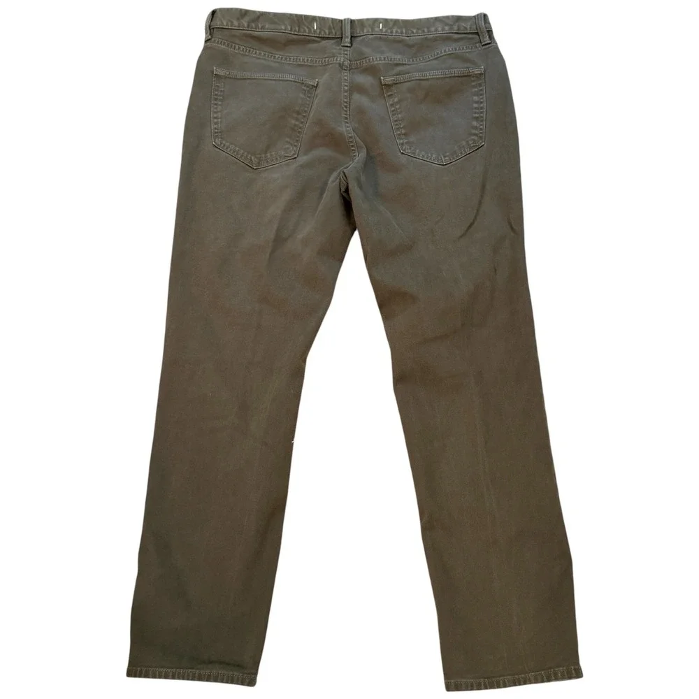 Banana Republic Slim Fit Olive Green Chino Pants Mens 34x30 Cotton Modal Stretch